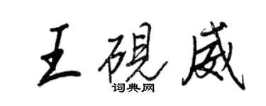 王正良王砚威行书个性签名怎么写