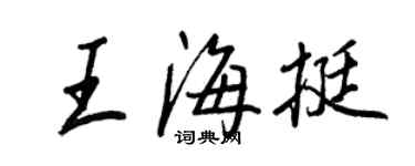 王正良王海挺行书个性签名怎么写