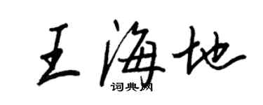 王正良王海地行书个性签名怎么写
