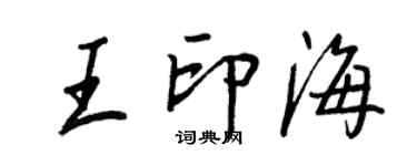 王正良王印海行书个性签名怎么写