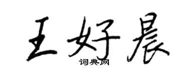 王正良王好晨行书个性签名怎么写