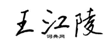 王正良王江陵行书个性签名怎么写