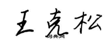王正良王克松行书个性签名怎么写