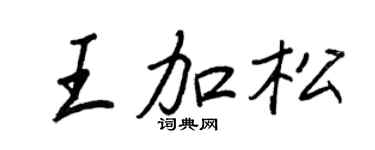 王正良王加松行书个性签名怎么写