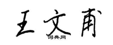 王正良王文甫行书个性签名怎么写