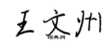 王正良王文州行书个性签名怎么写