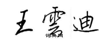 王正良王云迪行书个性签名怎么写