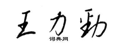 王正良王力劲行书个性签名怎么写