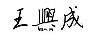 王正良王兴成行书个性签名怎么写