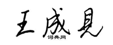 王正良王成见行书个性签名怎么写