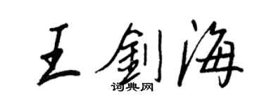 王正良王剑海行书个性签名怎么写
