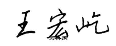 王正良王宏屹行书个性签名怎么写