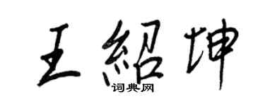 王正良王绍坤行书个性签名怎么写