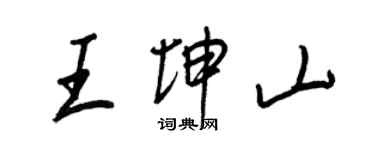 王正良王坤山行书个性签名怎么写