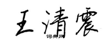 王正良王清震行书个性签名怎么写