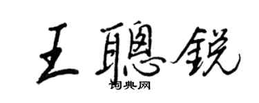 王正良王聪锐行书个性签名怎么写