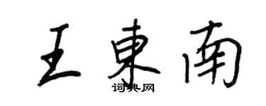 王正良王东南行书个性签名怎么写