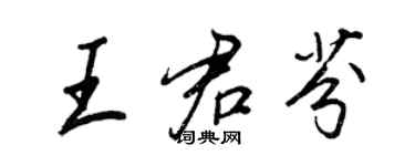 王正良王君芬行书个性签名怎么写