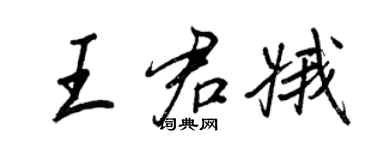 王正良王君娥行书个性签名怎么写