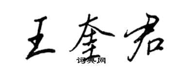 王正良王奎君行书个性签名怎么写