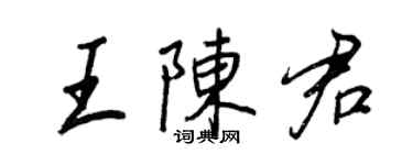 王正良王陈君行书个性签名怎么写