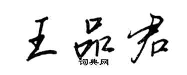 王正良王品君行书个性签名怎么写
