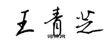 王正良王青芝行书个性签名怎么写