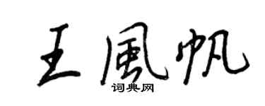 王正良王风帆行书个性签名怎么写