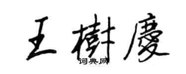 王正良王树庆行书个性签名怎么写
