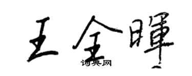 王正良王全晖行书个性签名怎么写