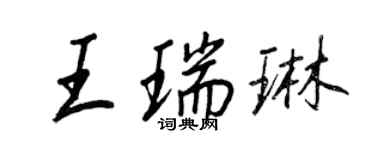 王正良王瑞琳行书个性签名怎么写