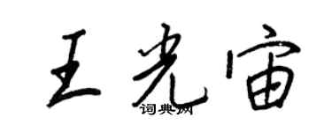 王正良王光宙行书个性签名怎么写