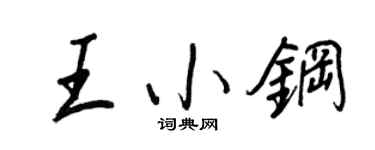 王正良王小钢行书个性签名怎么写