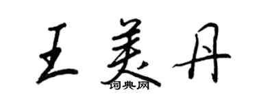 王正良王美丹行书个性签名怎么写