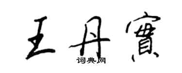 王正良王丹实行书个性签名怎么写