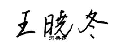 王正良王晓冬行书个性签名怎么写