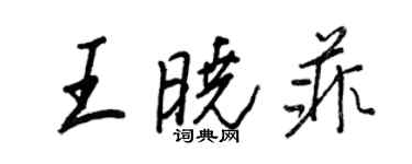 王正良王晓菲行书个性签名怎么写