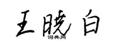 王正良王晓白行书个性签名怎么写