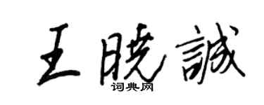王正良王晓诚行书个性签名怎么写