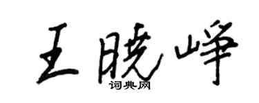 王正良王晓峥行书个性签名怎么写