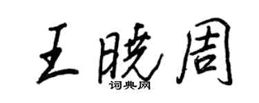 王正良王晓周行书个性签名怎么写