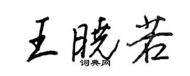 王正良王晓若行书个性签名怎么写