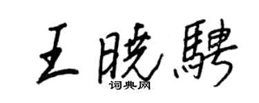 王正良王晓骋行书个性签名怎么写