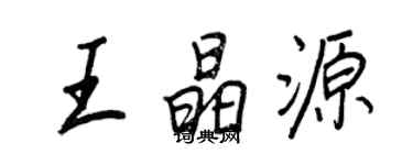 王正良王晶源行书个性签名怎么写