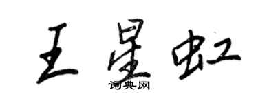 王正良王星虹行书个性签名怎么写