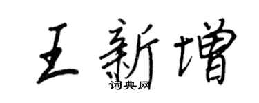 王正良王新增行书个性签名怎么写