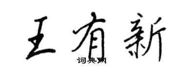 王正良王有新行书个性签名怎么写
