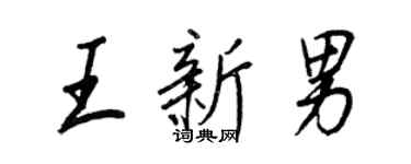 王正良王新男行书个性签名怎么写