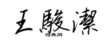 王正良王骏洁行书个性签名怎么写