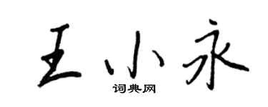 王正良王小永行书个性签名怎么写